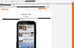 Screenshot der Full-Path-Disclosure-Lücke