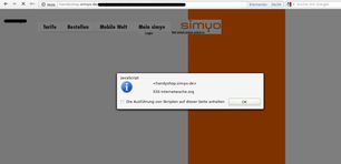 Screenshot der Cross-Site-Scripting Lücke in der Suche