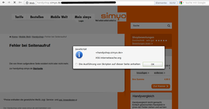 Screenshot der zweiten Cross-Site-Scripting Lücke