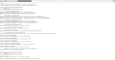 Ein Screenshot des PHP-Codes (Konfigurationsparameter)