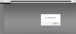 Screenshot der Cross Site Scripting Lücke